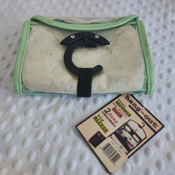 Cosmepak Travel Cosmetic Pouch With Mirror Hanging Folding NWT Clear Compartment - Picture 2 of 13